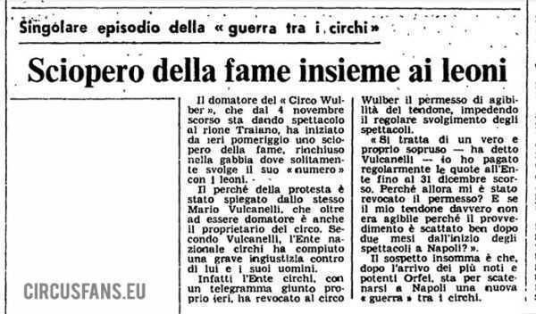 la guerra dei circhi la protesta di mario vulcanelli a napoli 1979