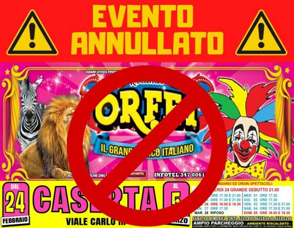 CIRCO ROLANDO ORFEI ANNULLA CASERTA