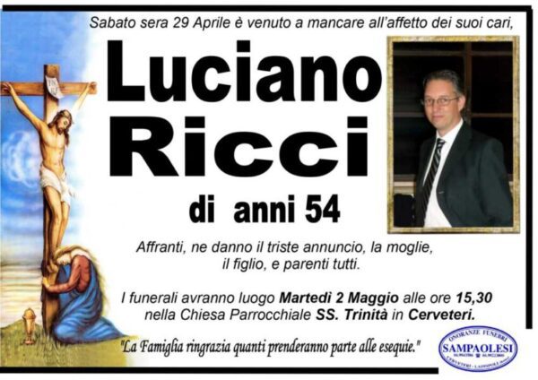 L'ULTIMO SALUTO A LUCIANO RICCI