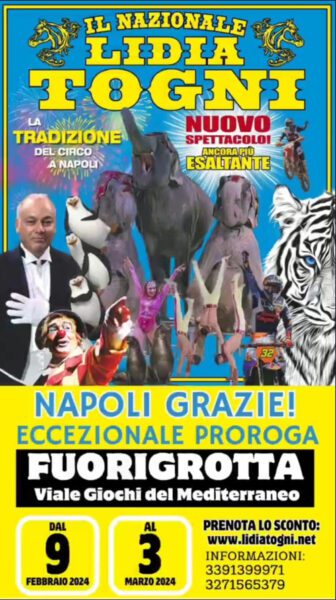 CIRCO LIDIA TOGNI ARRIVA A SANTA MARIA CAPUA VETERE