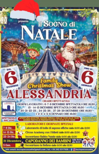 AD ALESSANDRIA ARRIVA IL SOGNO DI NATALE .....