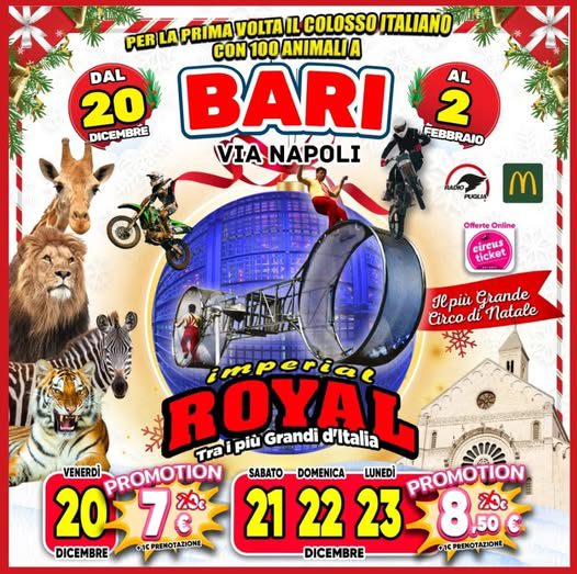 IMPERIAL ROYAL CIRCUS A BARI PER NATALE 2024