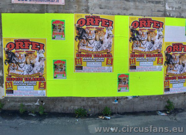 CIRCO DONNA ORFEI: LA NUOVA PUBBLICITA' A REGGIO