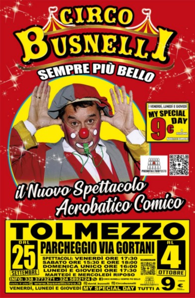 FIOCCO AZZURRO AL CIRCO BUSNELLI: E' NATO DAMIAN BOBBA BUSNELLI