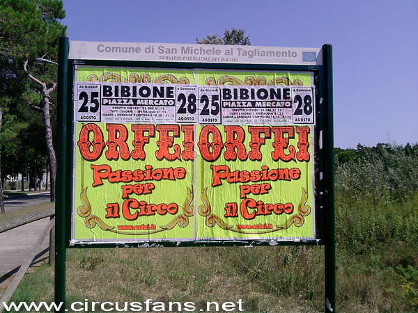 CIRCO DAVID ORFEI: foto pubblicità a Bibione