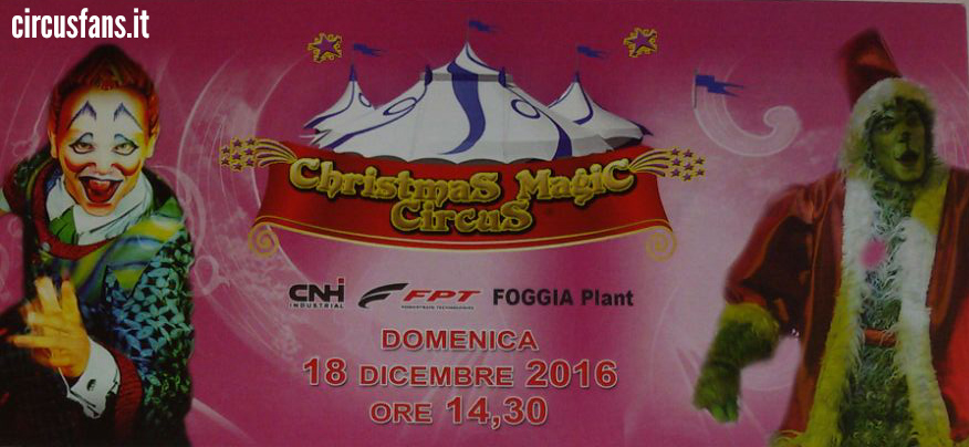 CHRISTMAS MAGIC CIRCUS (Zoppis-Tucci) A FOGGIA