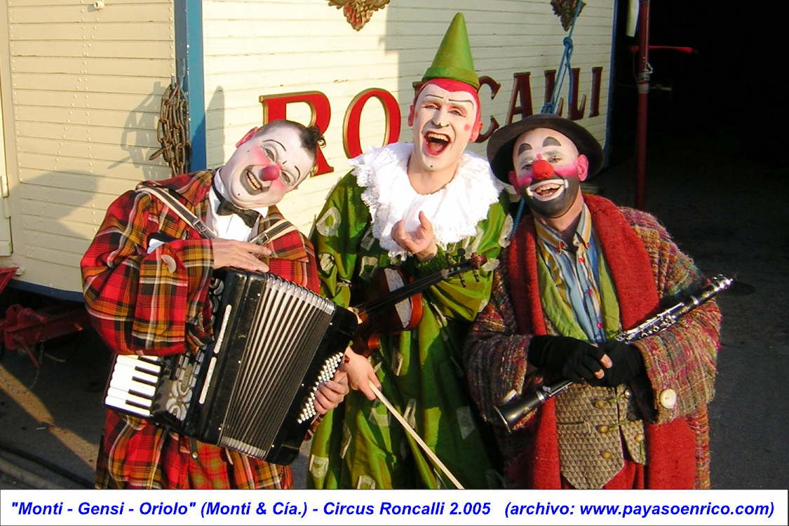 I clown Monti al Circo Roncalli (Archivio Clown Enrico)