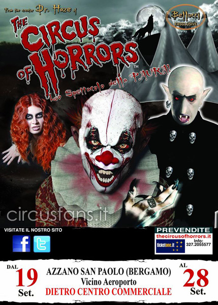 THE CIRCUS OF HORRORS DEBUTTA A BERGAMO 